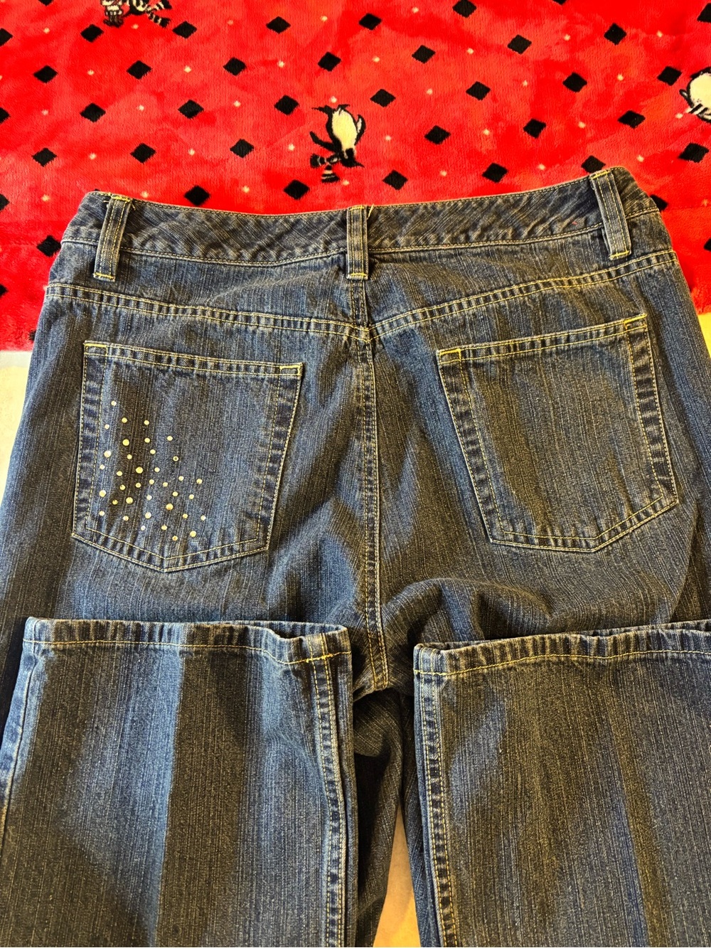Vintage 90’s Liz Claiborne Dark Blue Boot Cut Jeans with Stud Accent